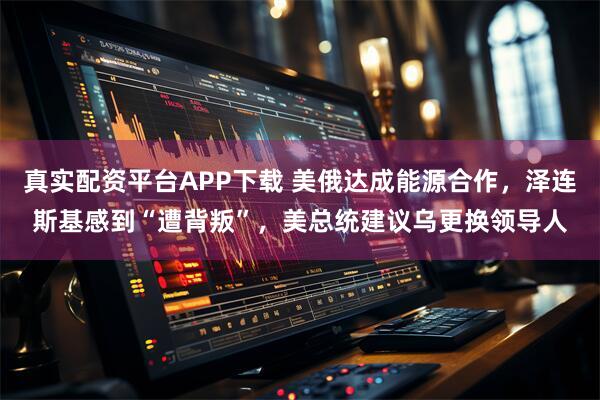 真实配资平台APP下载 美俄达成能源合作，泽连斯基感到“遭背叛”，美总统建议乌更换领导人